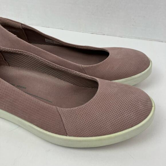 ECCO Women's 6 Barentz Ballet Slip on Loafers Dusty Pink Nubuck Comfortable - Picture 10 of 16
